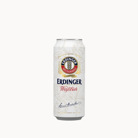 Lata de cerveja erdinger Weissbier Hell 50cl