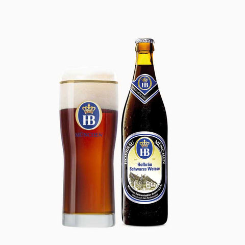 cerveja HB Hofbräu Schwarze Weisse 50cl + Copo