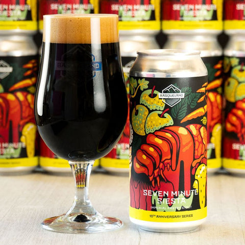 Basqueland -Seven-Minute-siesta-pastry-stout lata 44cl+Copo