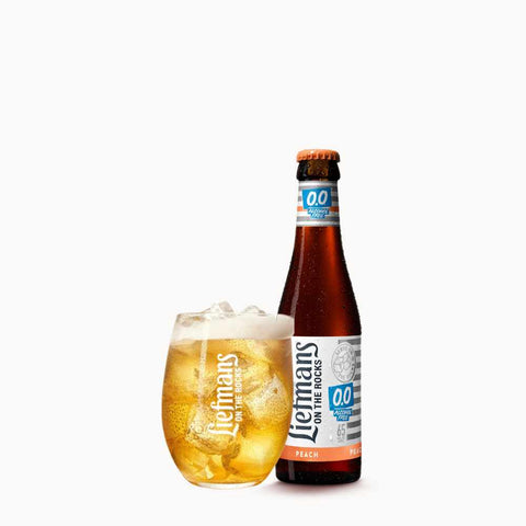 Liefmans-peach-0.0-25cl - garrafa+Copo