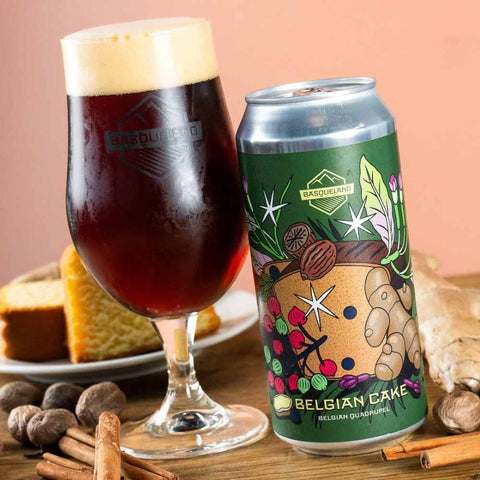 Basqueland Christmas Cake Belgian Quadrupel 44cl + Copo especiarias e bolo