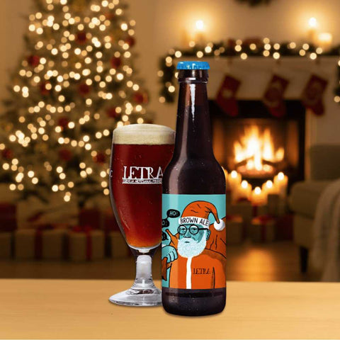 context-Letra Xmas Brown Ale + Copo