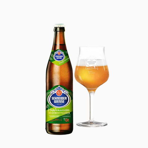cerveja alemã Schneider-Weisse-Hopfenweisse-Tap-5-50cl+Copo