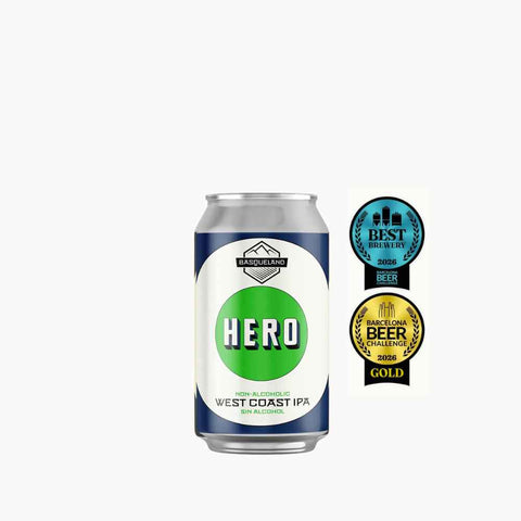 Basqueland Hero sem álcool West Coast IPA 33cl