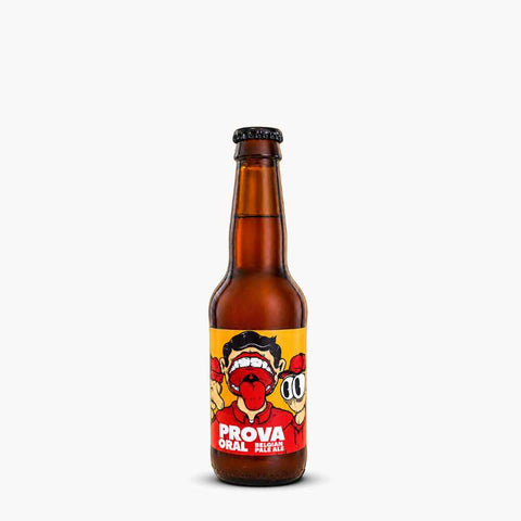garrafa de cerveja artesanal Prova Oral Belgian Pale Ale 4,5% 33 cl collab Quem bebe por gosto e Fermentage

