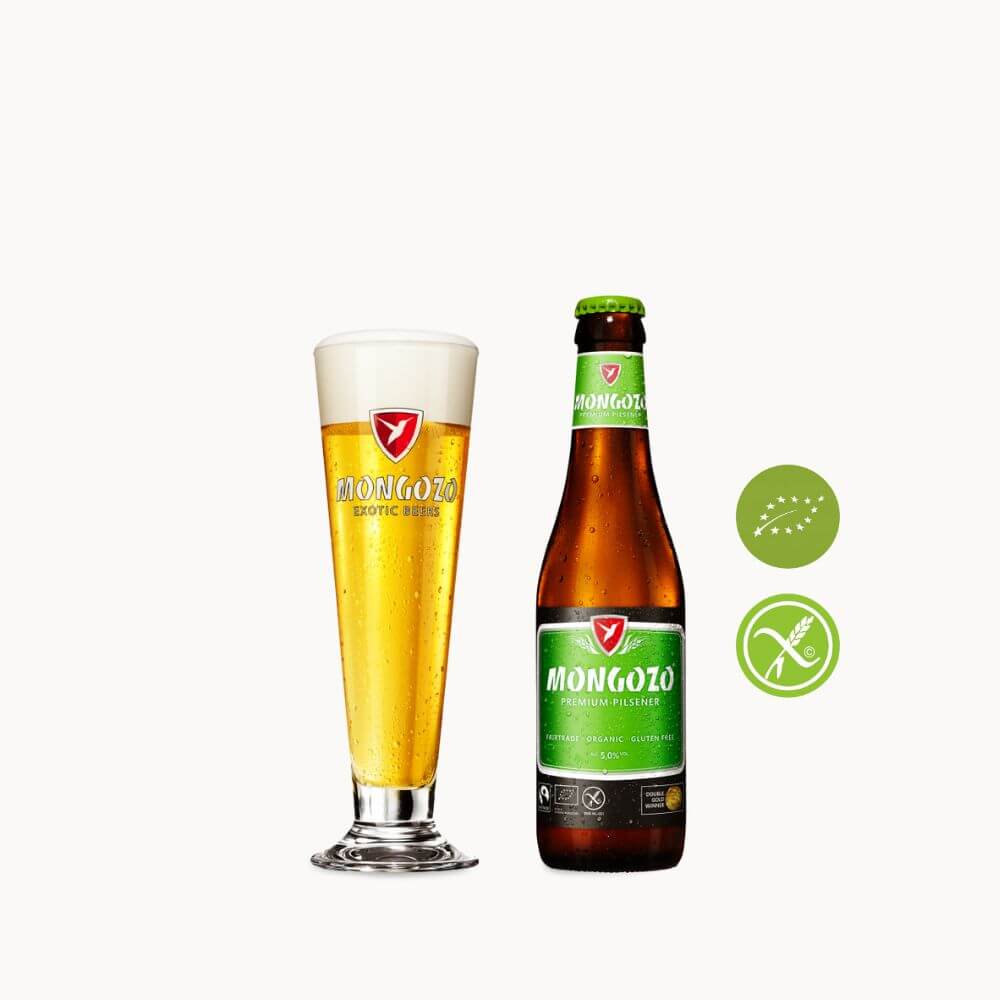 Cerveja Mongozo Premium Pilsner organic gluten free