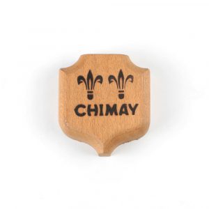 Abre-Cápsulas em madeira com brazão Chimay gravado - frente