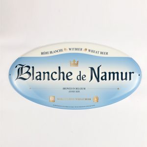 Placa de Parede oval azul e branca Blanche de Namur