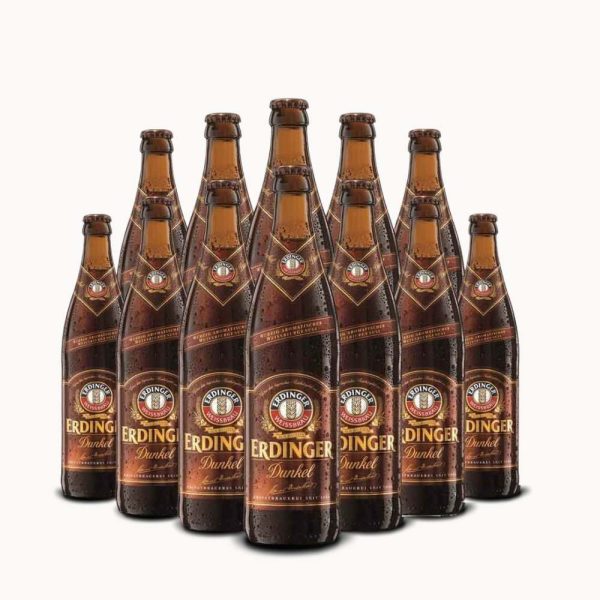 Caixa 12x cervejas 12 Erdinger Dunkel 50 cl